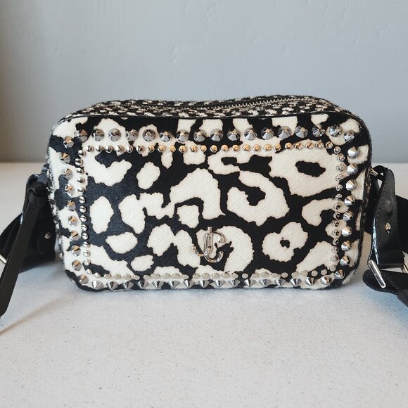 Jimmy Choo Studded Calf Hair Camera Bag "EUC" - Picture 14 of 16